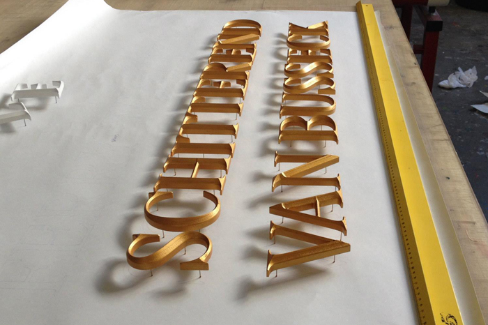 Prismatische 3D letters